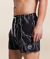 Lightning Bolt Stretch Swim Trunks