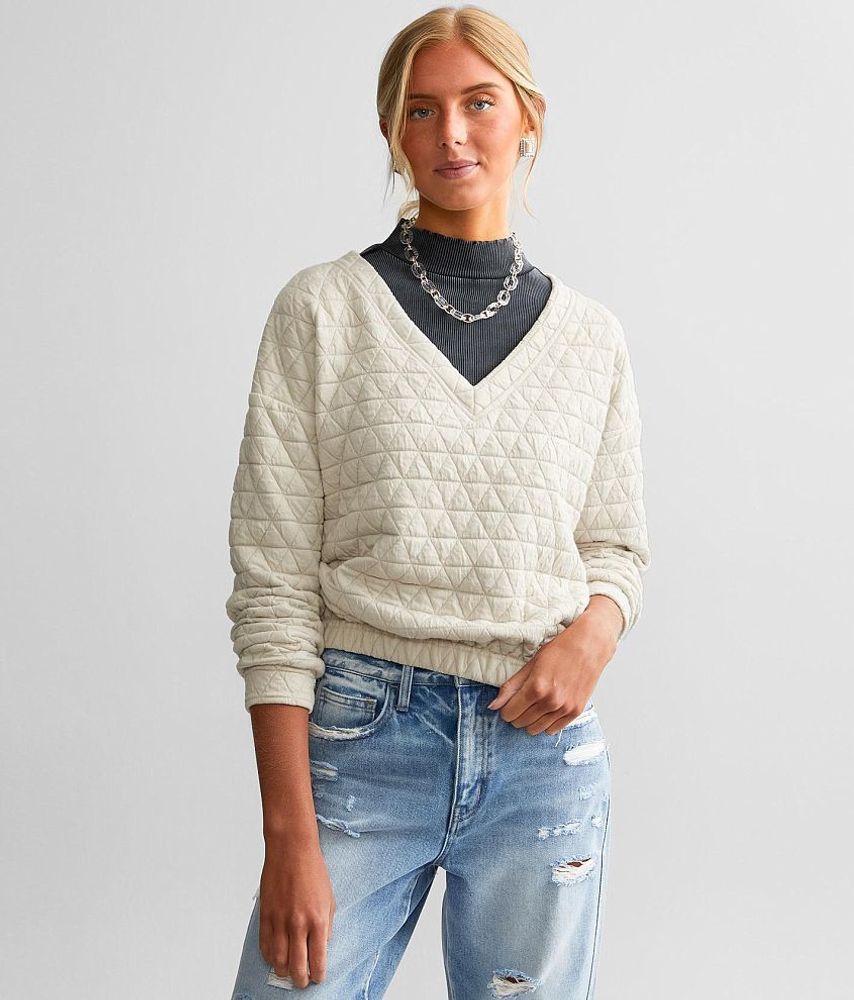 Gilded Intent Quilted Pullover