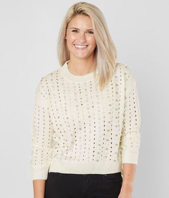BKE Boutique Embellished Knit Sweater