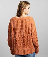 Chenille Cable Stitch Sweater