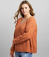 Chenille Cable Stitch Sweater