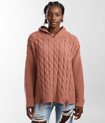 BKE Chenille Hooded Sweater