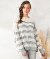 Willow & Root Tonal Wave Stitch Sweater