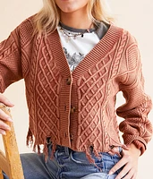 Destructed Cable Knit Sweater