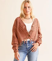 Destructed Cable Knit Sweater