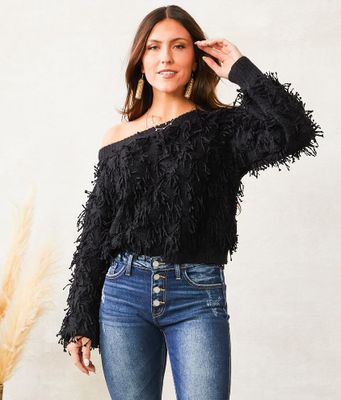 Willow & Root Shag Fringe Sweater