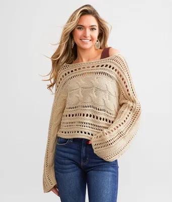 Willow & Root Cable Knit Cropped Sweater