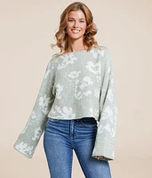 Floral Cropped Sweater