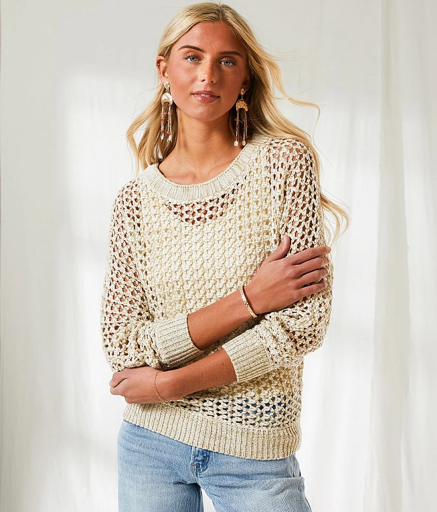 BKE Resort Metallic Stitch Sweater