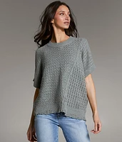 Pointelle Oversized Sweater