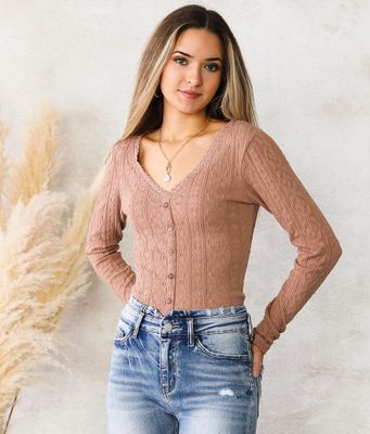 Willow & Root Textured Knit Top