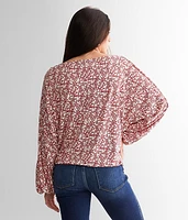 Floral Print Dolman Top