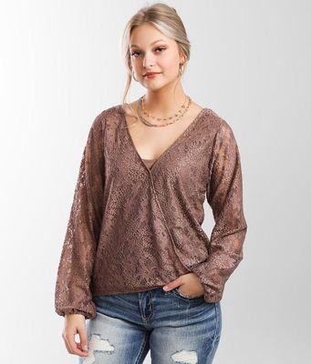 Willow & Root Lace Surplice Top