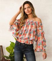 Willow & Root Patchwork Ruffle Top