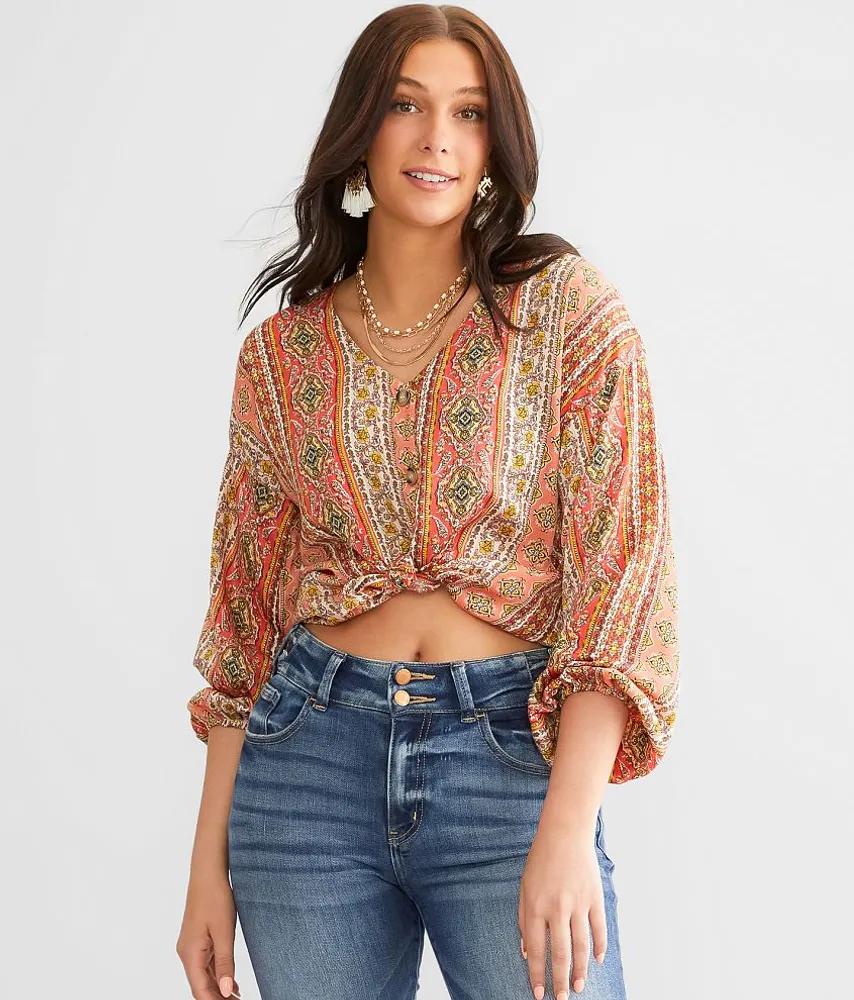 Daytrip Printed Chiffon Blouse