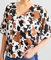 Cow Print Dolman Top