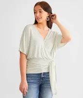 Daytrip Sheen Wrap Top