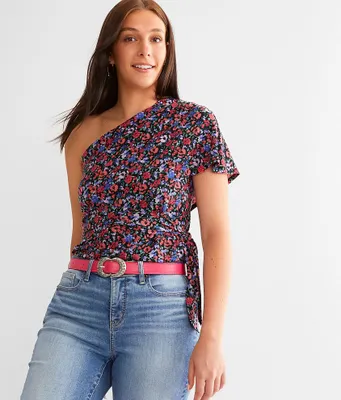 Willow & Root Floral Off The Shoulder Top