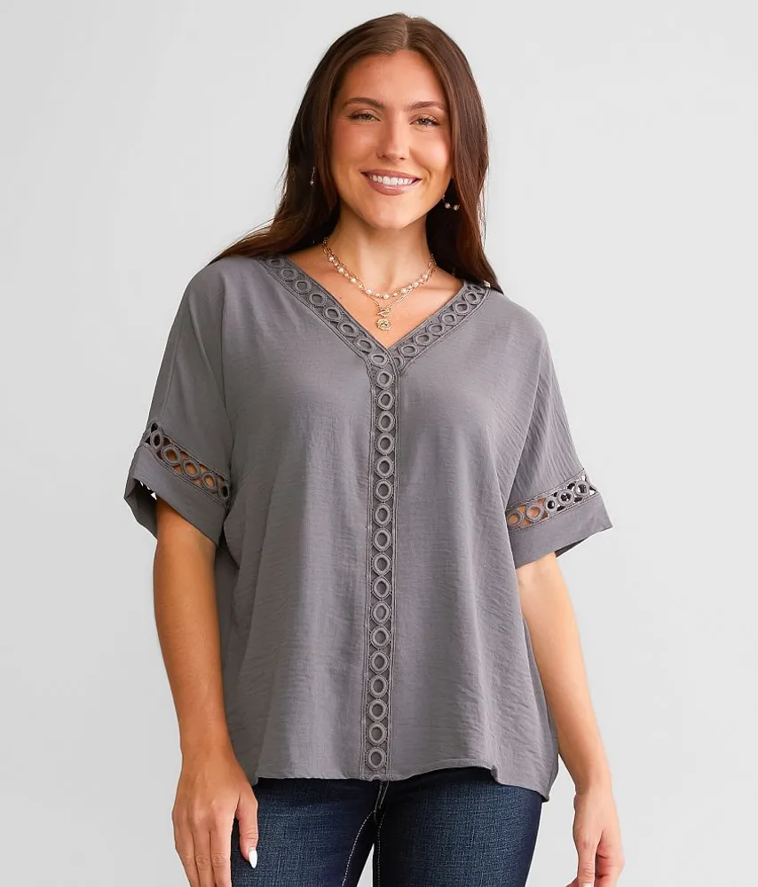 Daytrip Crochet Inset Top