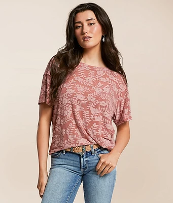 Floral Jacquard Top