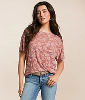Floral Jacquard Top