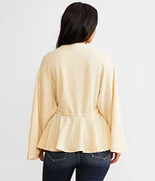 Textured Peplum Top