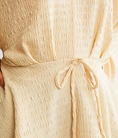 Textured Peplum Top