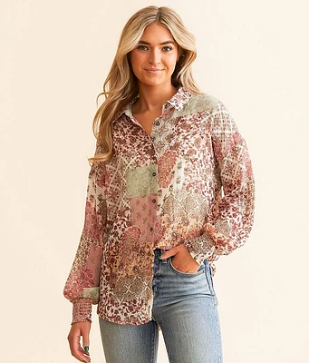 Daytrip Patchworks Chiffon Blouse