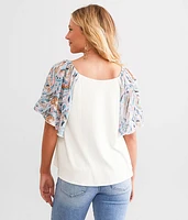 Flowy Ribbed Top