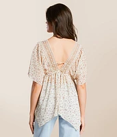 Floral Chiffon Empire Top