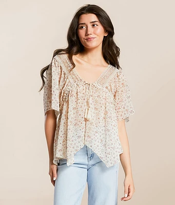 Floral Chiffon Empire Top