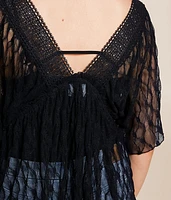 Sheer Lace Empire Top