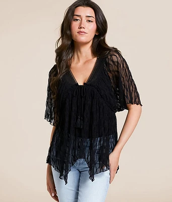 Sheer Lace Empire Top