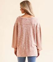 Pieced Waffle Knit Top