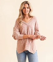 Pieced Waffle Knit Top