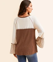Color Block Henley Top