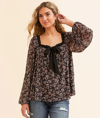 Daytrip Floral Mesh Top