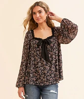 Daytrip Floral Mesh Top