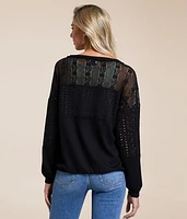 Pieced Eyelet Top