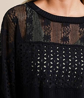 Pieced Eyelet Top