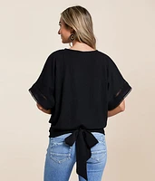 Dolman Eyelet Top