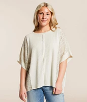 Pieced Pointelle Floral Top