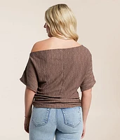Eyelet Off The Shouler Top