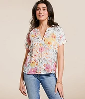 Crinkle Floral Top