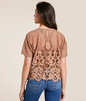 Crochet Lace Scalloped Top