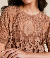 Crochet Lace Scalloped Top