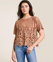 Crochet Lace Scalloped Top
