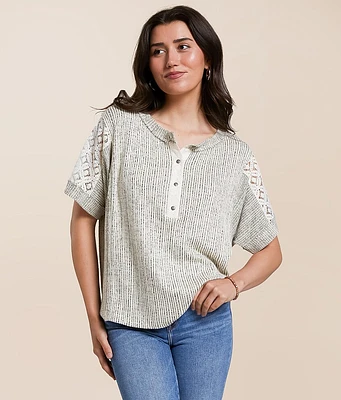 Pieced Lace Henley