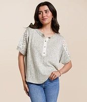Pieced Lace Henley