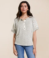 Pieced Lace Henley